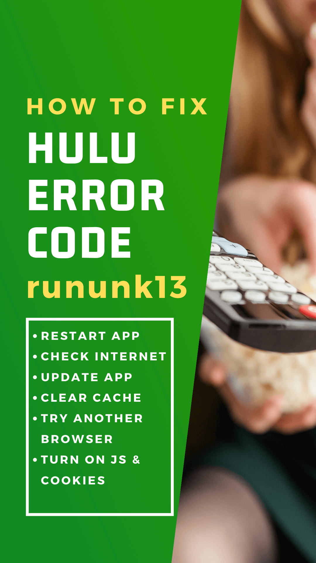 6 Ways To [Fix] Hulu Error Code RUNUNK13 - SkyTechosting